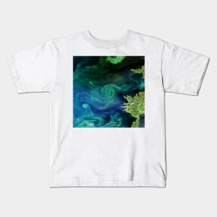 Marine phytoplankton bloom, Finland, 2018 (C042/0027) Kids T-Shirt